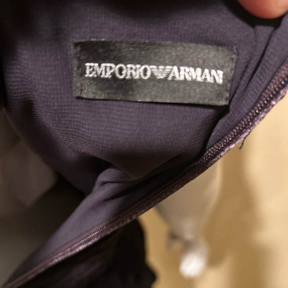 EMPORIO Armani Rosette Appliqué Velvet Dress - Picture 6 of 9